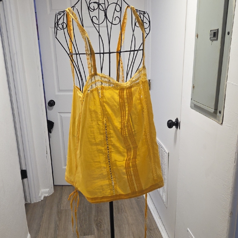 Passport Yellow Sleeveless Bustier Camisole Top